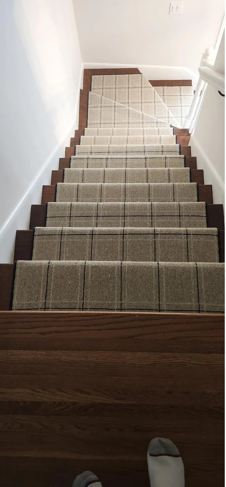 Light runner — wood treads, installed by QFI