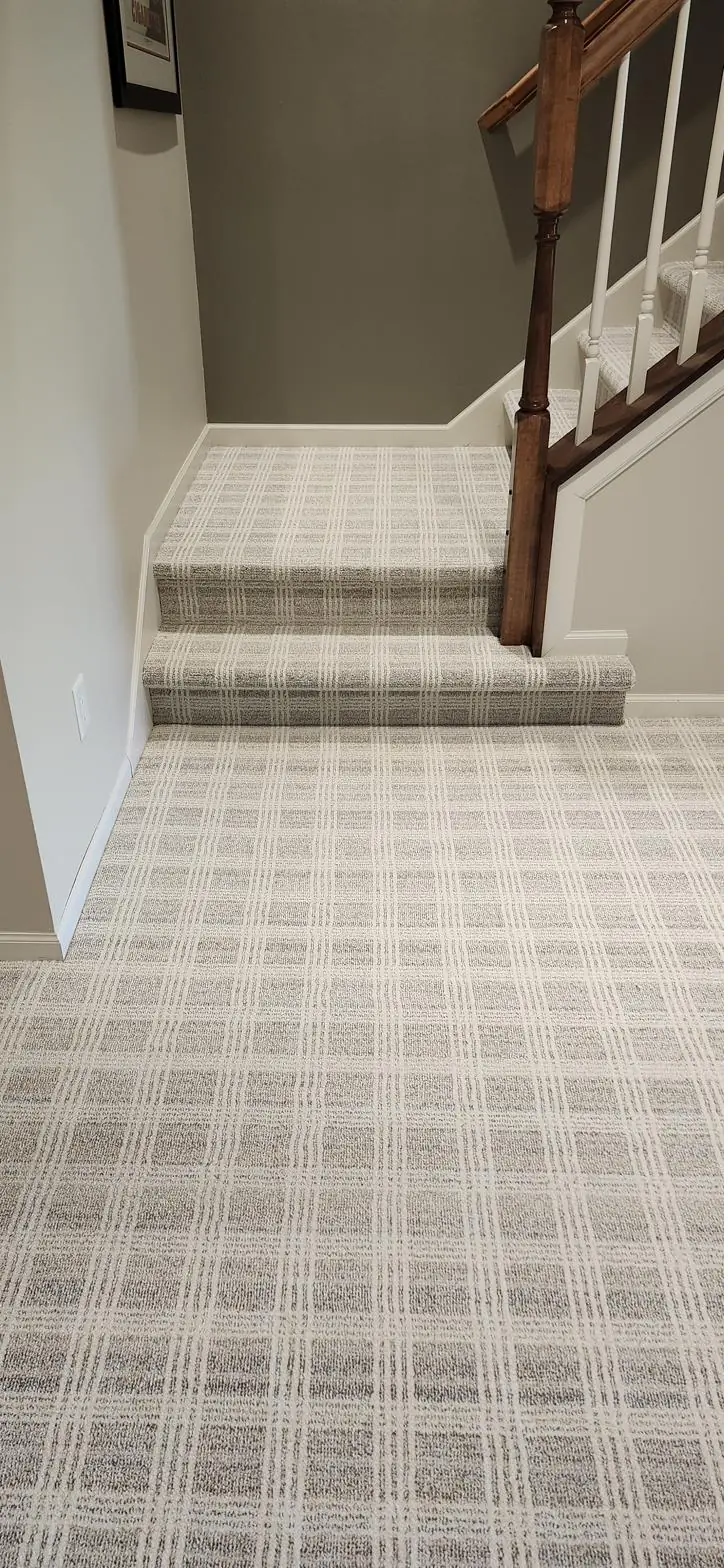 Immaculate finished stairs and landing — a QFI install