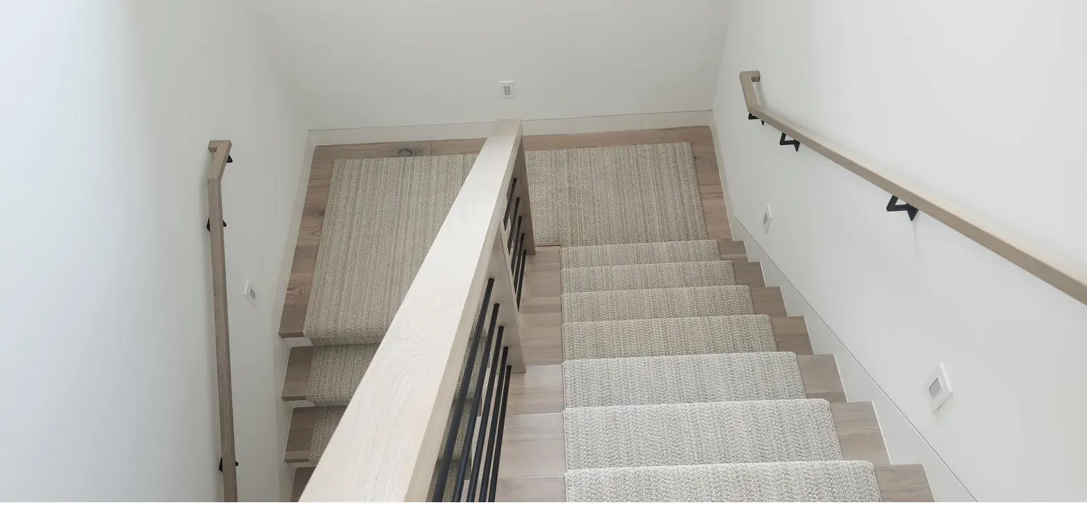 Finished staircase and upper landing — a QFI install